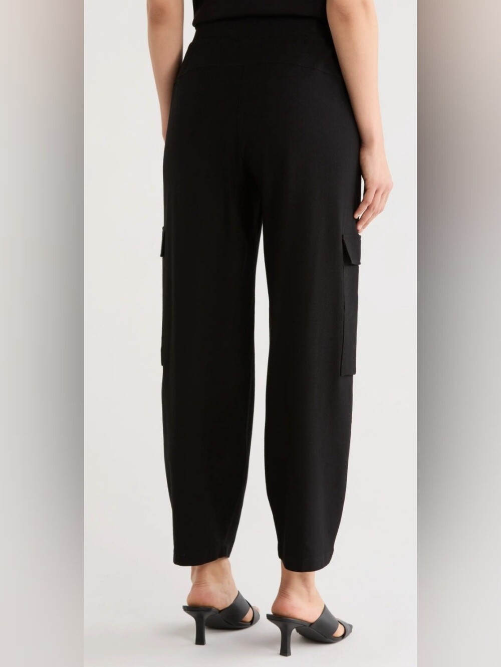 Eileen Fisher Black Flex Ponte Cargo Lantern Pants - Size XS Excellent Condition - Picture 2 of 12